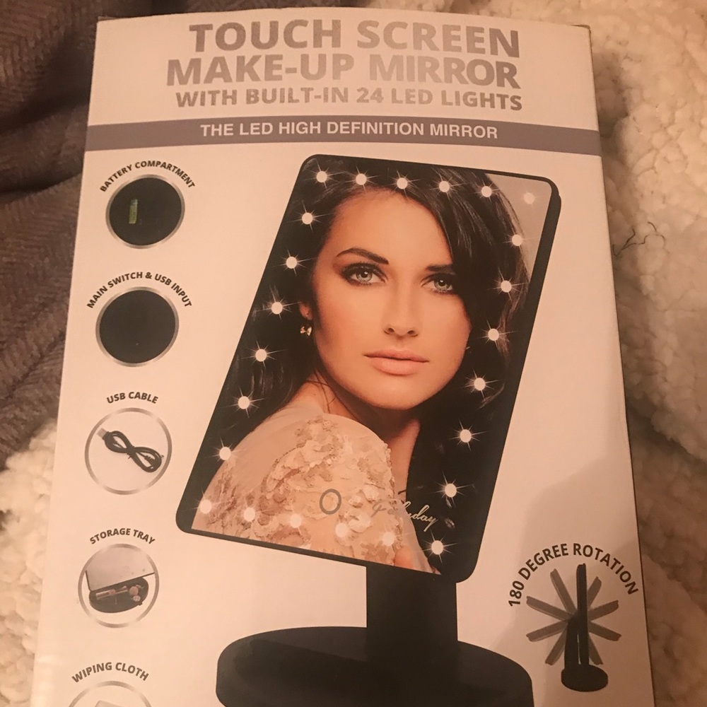 Touch Screen LED Makeup Mirror. New in box.